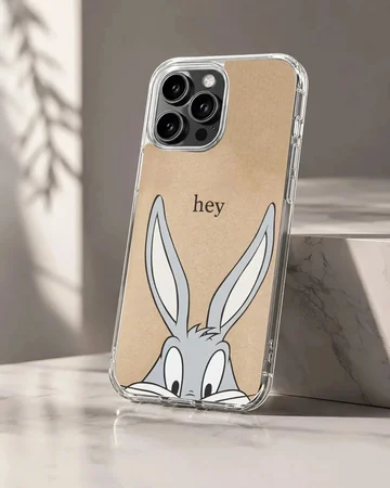 Bugs Bunny cartoon with playful expression phone case