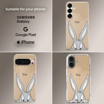 Bugs Bunny cartoon with playful expression phone case — Collage