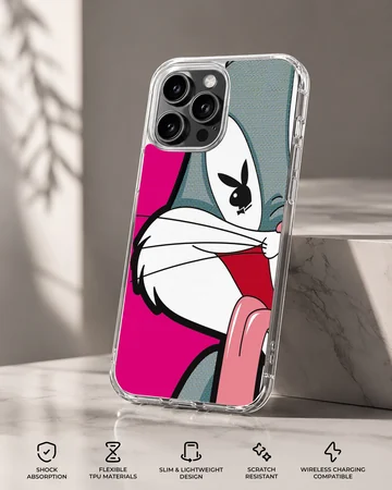 Bugs Bunny with a playful expression on phone case — Specs