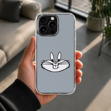 Playful Bugs Bunny face artwork on phone case — Lifestyle