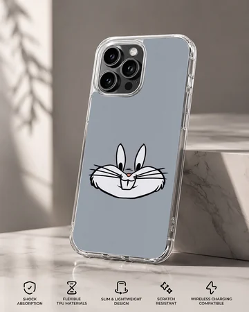 Playful Bugs Bunny face artwork on phone case — Specs