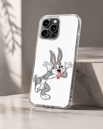 Bugs Bunny cartoon design phone case with a playful pose. — Hero