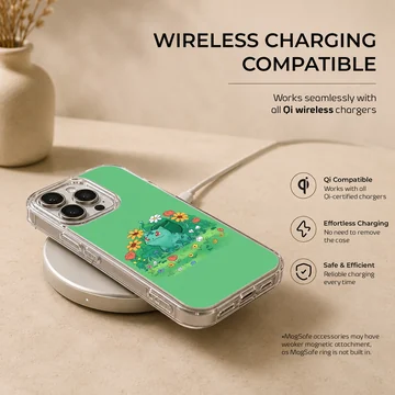Bulbasaur surrounded by flowers on a phone case — Charging