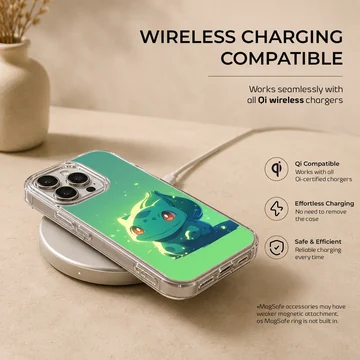 Bulbasaur cartoon in digital illustration on phone case — Charging