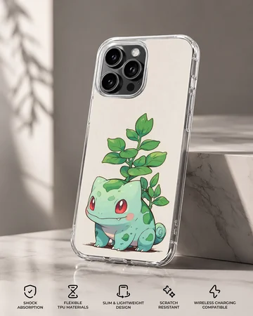 Bulbasaur cartoon design on phone case — Specs