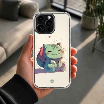 Adorable Bulbasaur cartoon artwork on phone case — Lifestyle