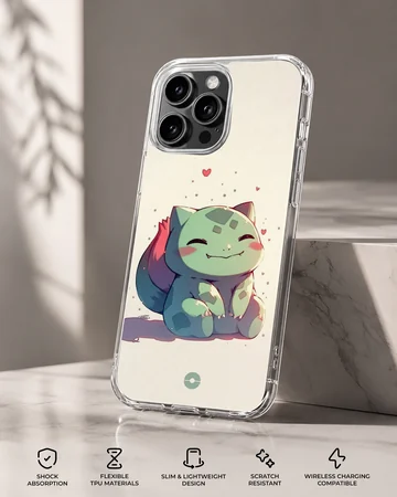 Adorable Bulbasaur cartoon artwork on phone case — Specs