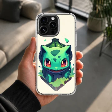 Playful Bulbasaur design on phone case. — Lifestyle