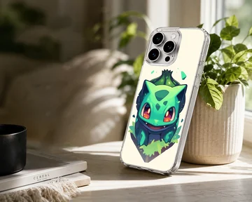 Playful Bulbasaur design on phone case. — Lifestyle
