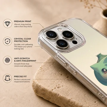 Bulbasaur cartoon character on phone case — Info