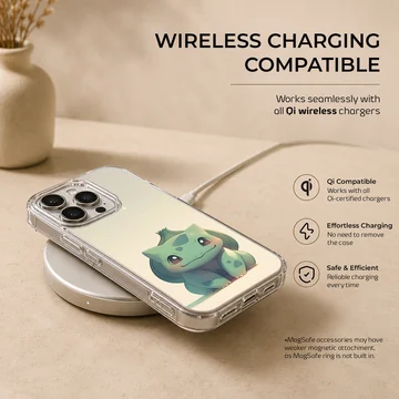 Bulbasaur cartoon character on phone case — Charging