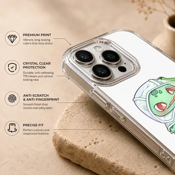 Bulbasaur cartoon design printed on phone case — Info