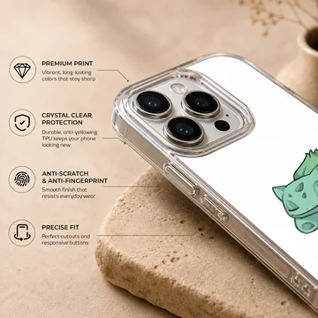 Bulbasaur digital illustration on phone case — Info