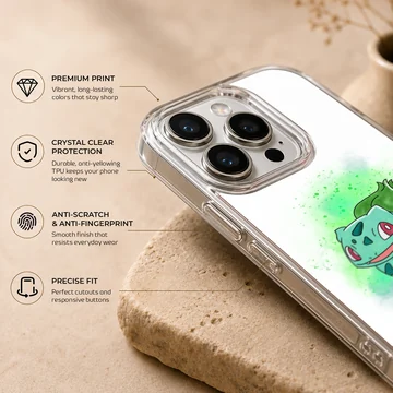 Bulbasaur cartoon design on phone case — Info