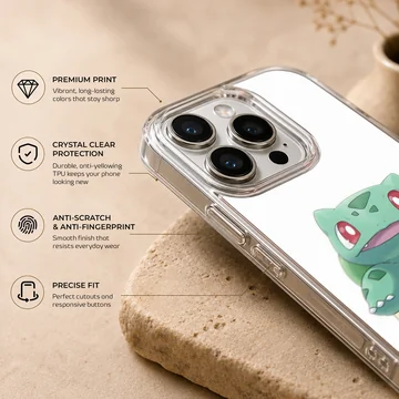 Bulbasaur cartoon design on phone case — Info