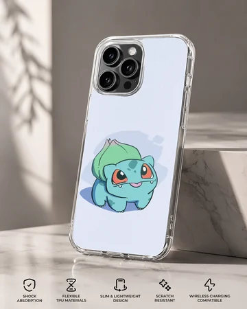 Playful Bulbasaur cartoon design phone case — Specs