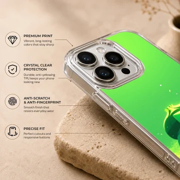 Bulbasaur digital illustration on green background phone case — Info