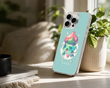Charming Bulbasaur illustration on phone case — Lifestyle