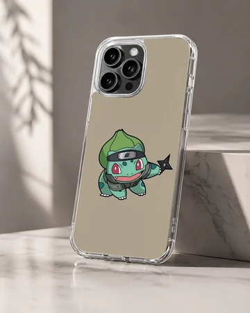 Bulbasaur cartoon character with playful design on phone case — Hero