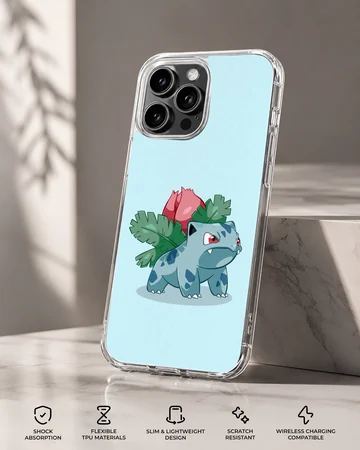 Bulbasaur featuring playful cartoon design on phone case — Specs