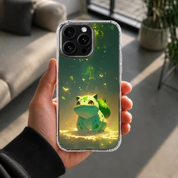 Bulbasaur artwork in vibrant colors on phone case — Lifestyle