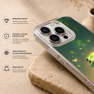 Bulbasaur artwork in vibrant colors on phone case — Info