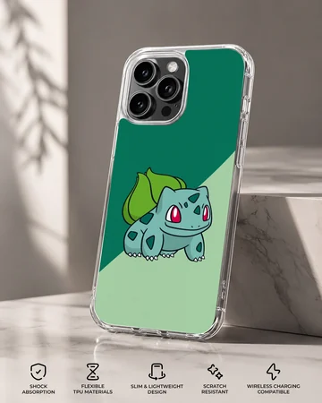 Bulbasaur cartoon design on phone case — Specs