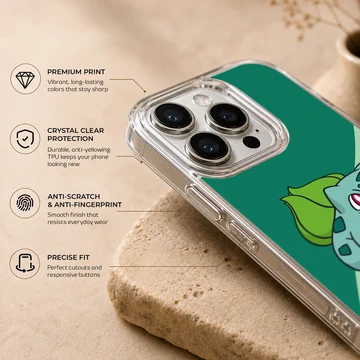 Bulbasaur cartoon design on phone case — Info
