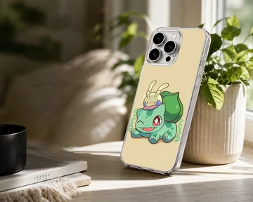 Playful cartoon design of Bulbasaur on a phone case — Lifestyle