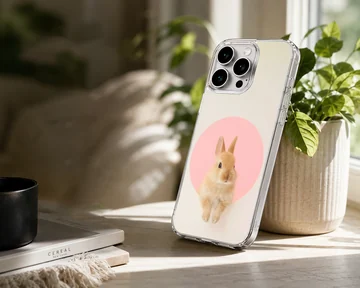 Photographic bunny rabbit design on soft TPU phone case — Lifestyle