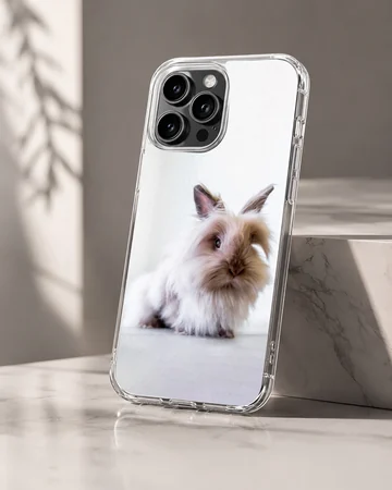 Bunny Rabbit depicted on a phone case with a serene scenery — Hero