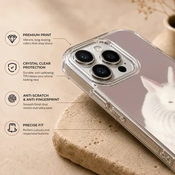 Adorable white bunny in knit sweater phone case — Info