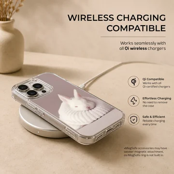 Adorable white bunny in knit sweater phone case — Charging