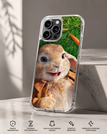Close-up of a cute bunny rabbit on a phone case — Specs
