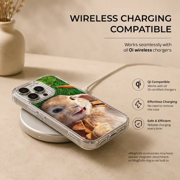 Close-up of a cute bunny rabbit on a phone case — Charging