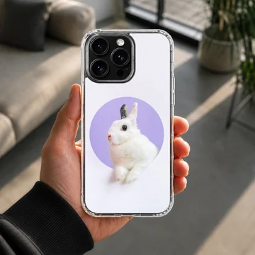 Bunny rabbit digital illustration on a phone case — Lifestyle