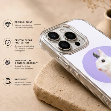 Bunny rabbit digital illustration on a phone case — Info