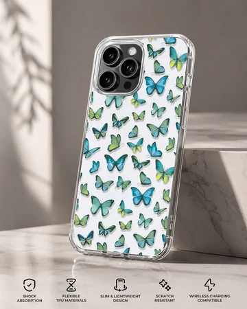 Colorful butterfly design phone case — Specs