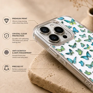 Colorful butterfly design phone case — Info