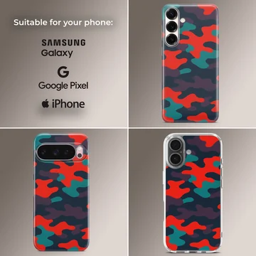 Camo B202 bold geometric camouflage pattern phone case — Collage