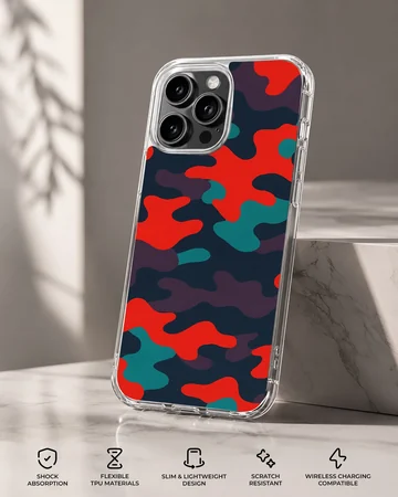 Camo B202 bold geometric camouflage pattern phone case — Specs