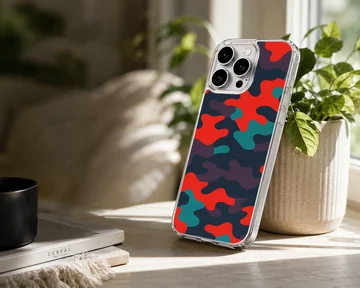 Camo B202 bold geometric camouflage pattern phone case — Lifestyle