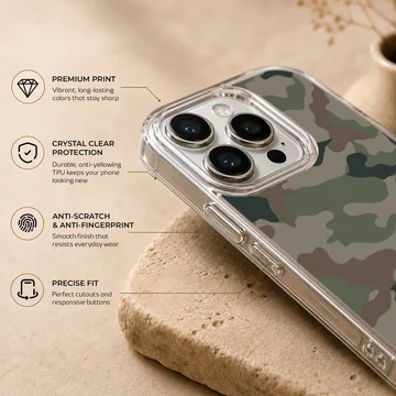 Classic camouflage pattern phone case — Info