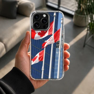 Canadian flag photographic print phone case — Lifestyle
