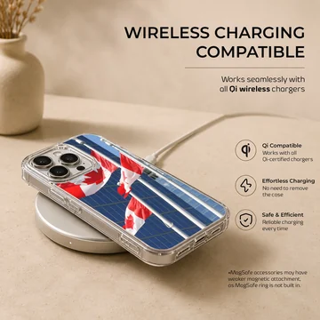 Canadian flag photographic print phone case — Charging