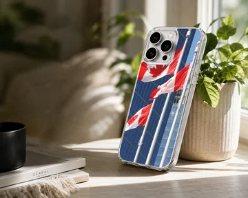 Canadian flag photographic print phone case — Lifestyle