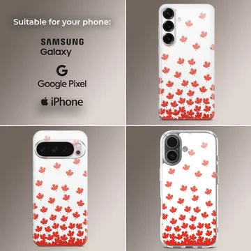 Canadian flag maple leaf pattern illustration on a phone case — Collage