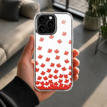 Canadian flag maple leaf pattern illustration on a phone case — Lifestyle