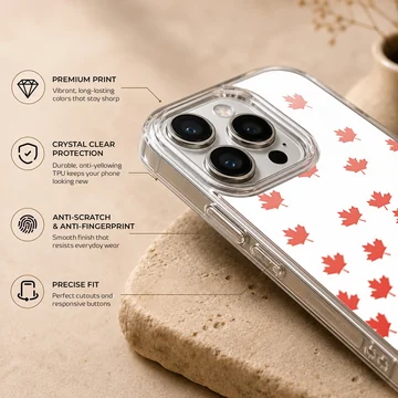 Canadian flag maple leaf pattern illustration on a phone case — Info