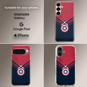Heroic shield emblem digital illustration phone case — Collage